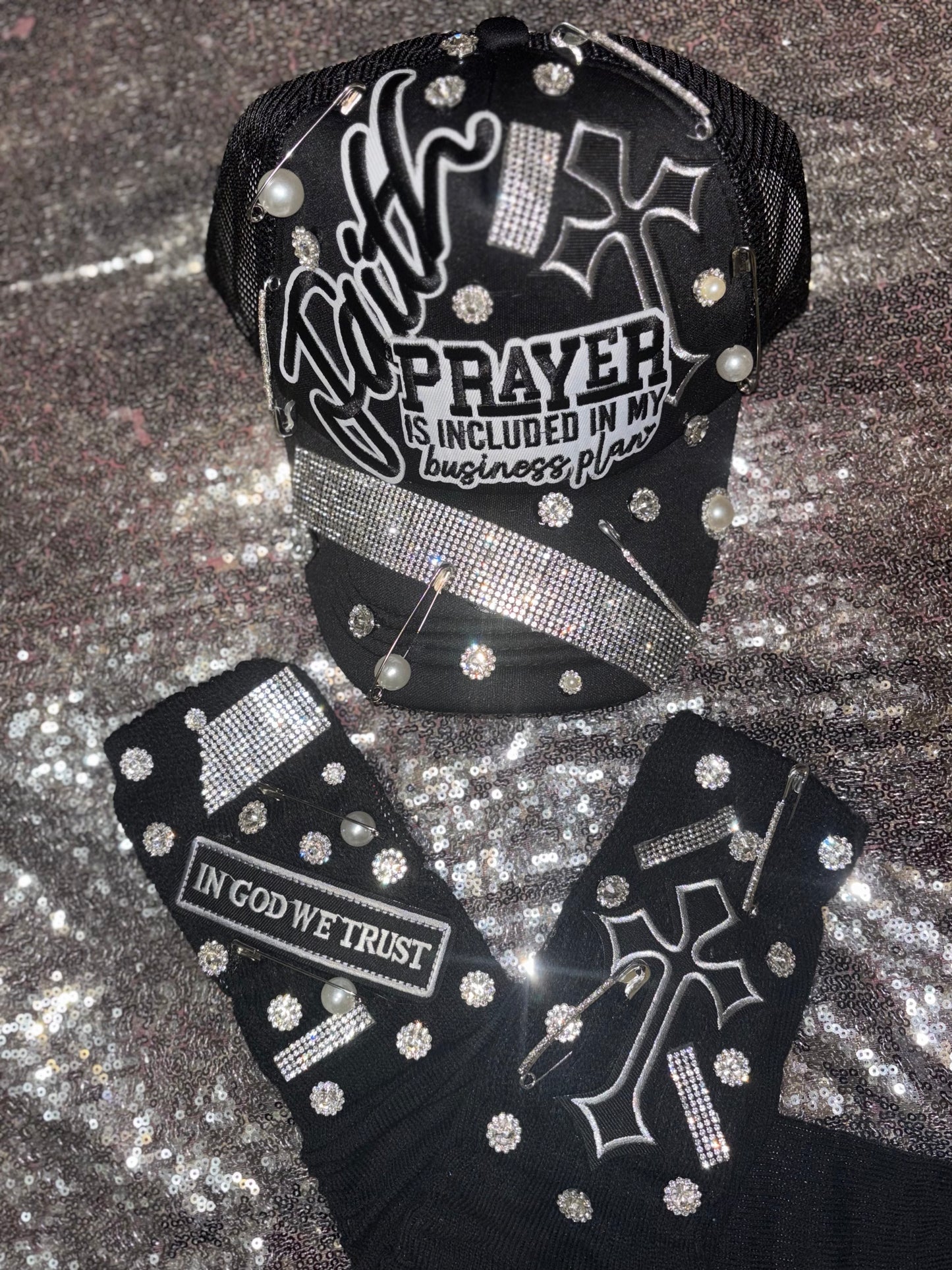 Prayer in My Business Plan Bling Set