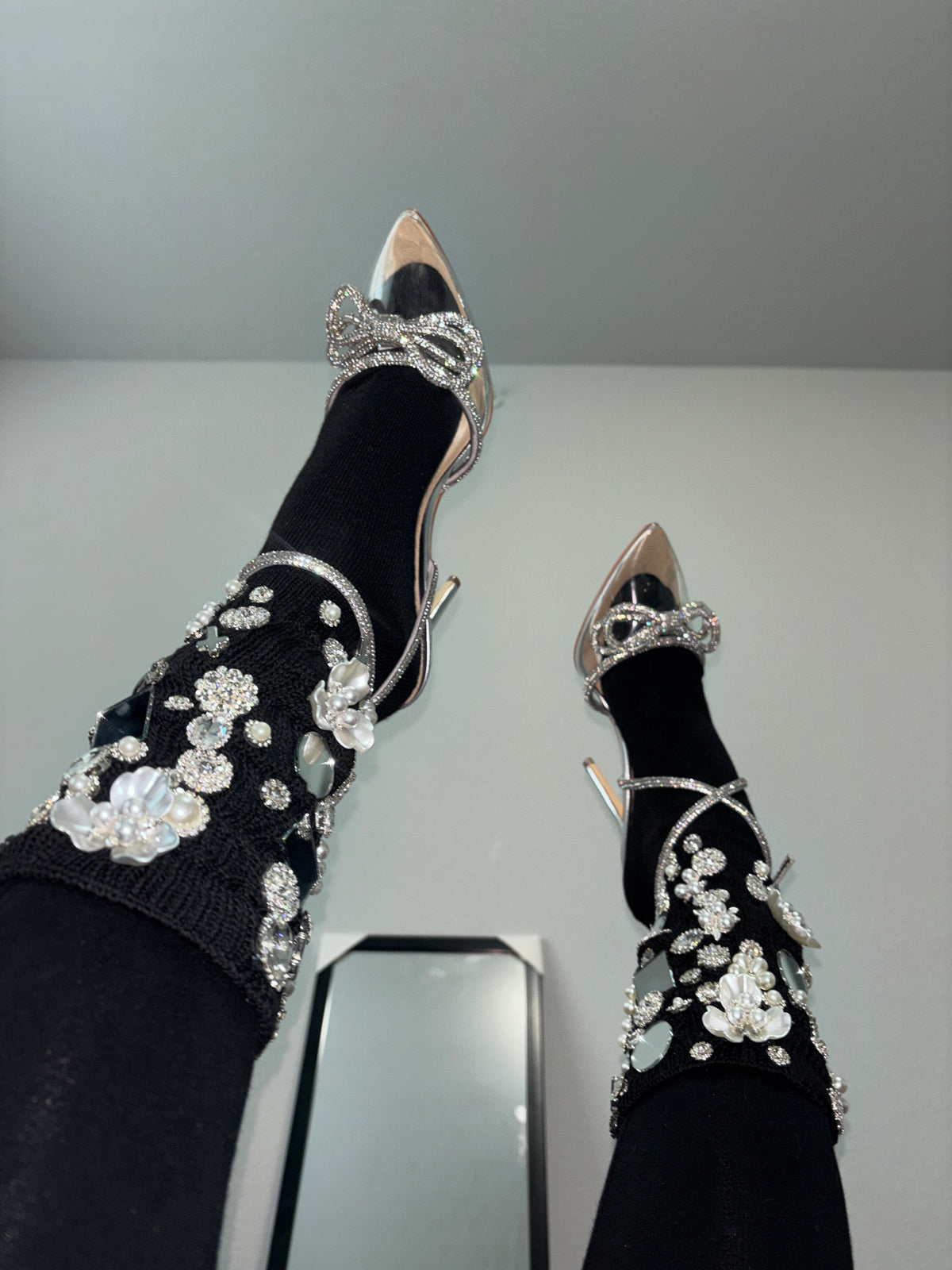 Pearls & Petals Glam Junk Socks