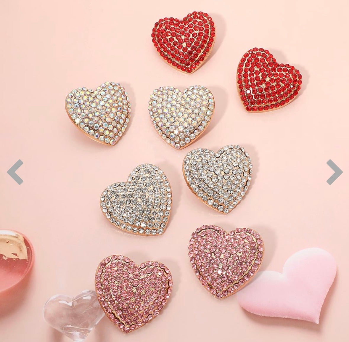 💖 Adollaree “Heart of Shine” Luxe Pavé Stud Earrings