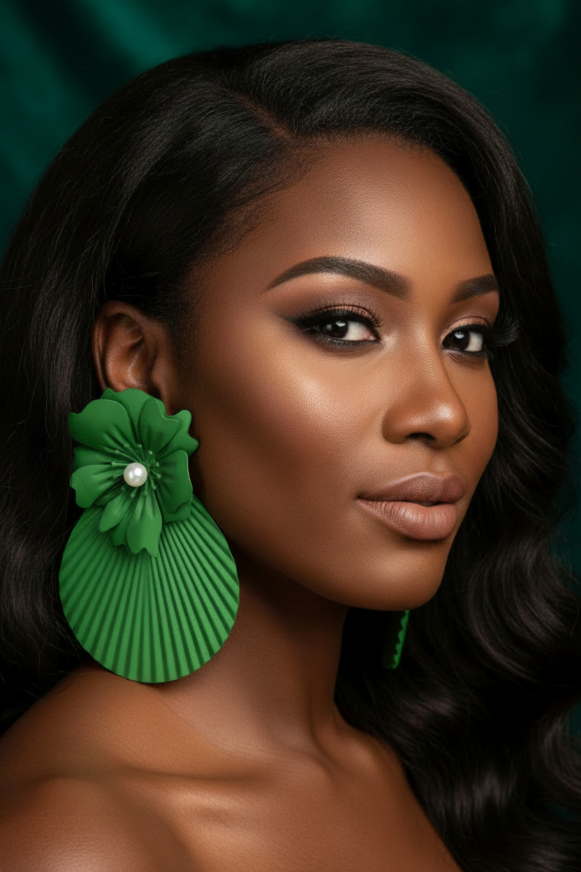 Emerald Bloom Statement Drops