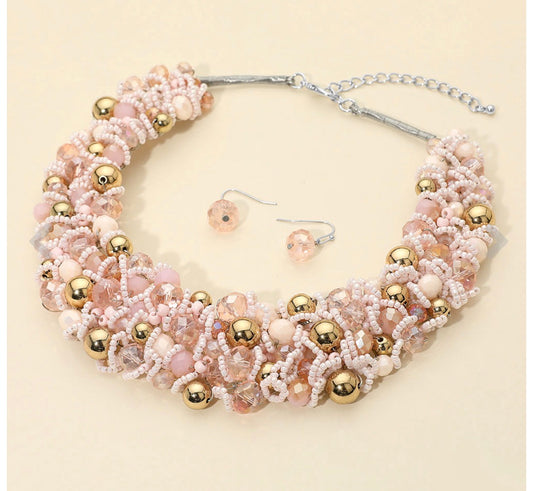 The Blush Crown Statement Necklace Set