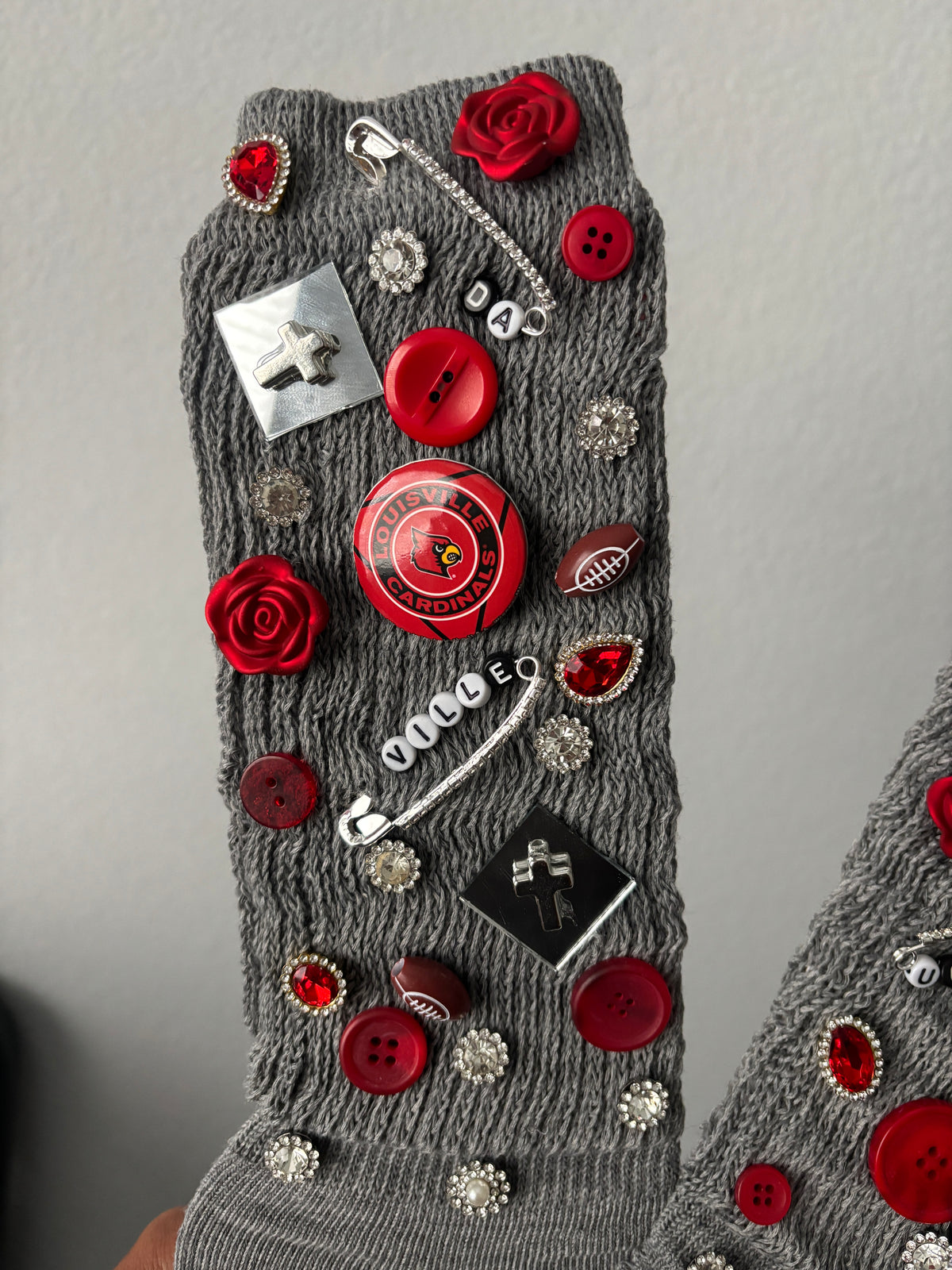 Cardinal Concrete Louisville Glam Junk Socks