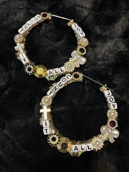 Anointed Luxe™ “Count It All Joy” Halo Hoop Statements