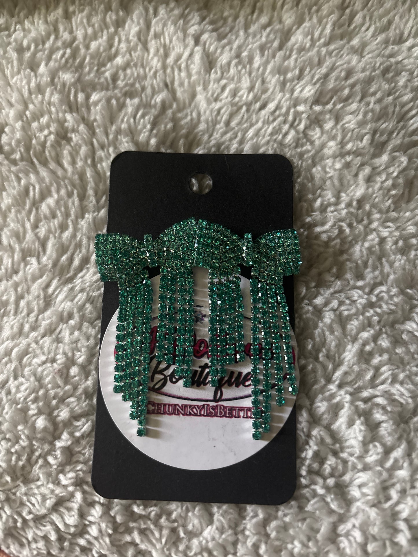 Tropical Tide Bow Fringe Earrings