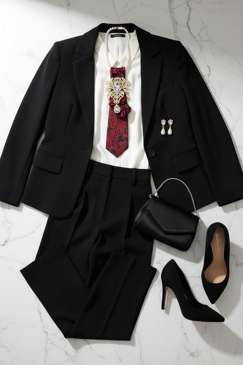 Baroque Empress Tie Necklace