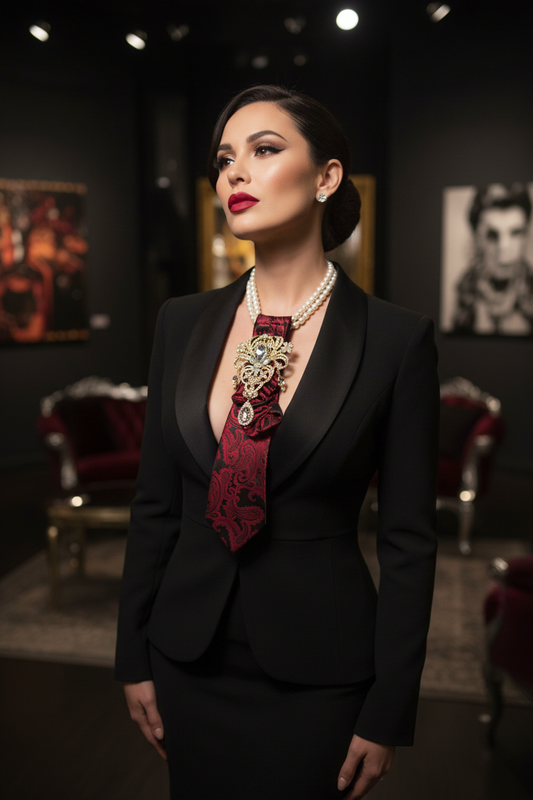 Baroque Empress Tie Necklace