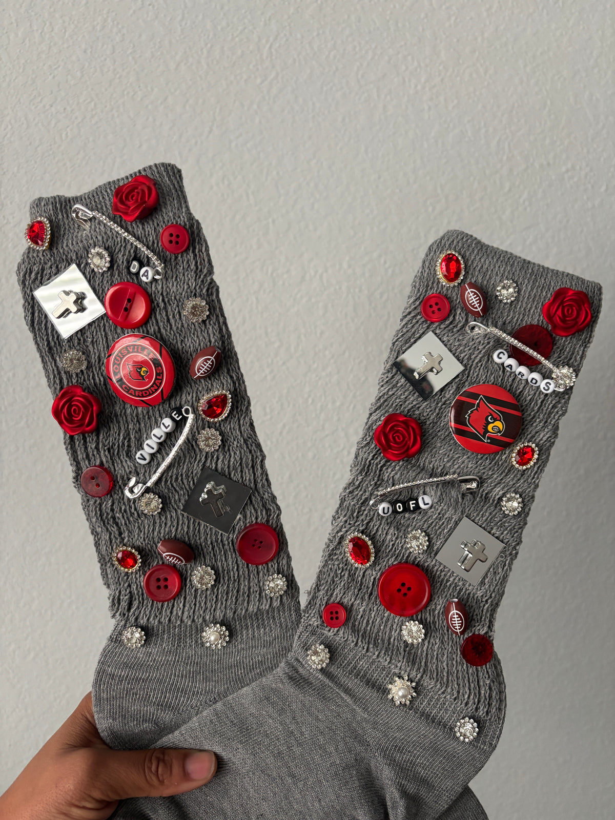 Cardinal Concrete Louisville Glam Junk Socks