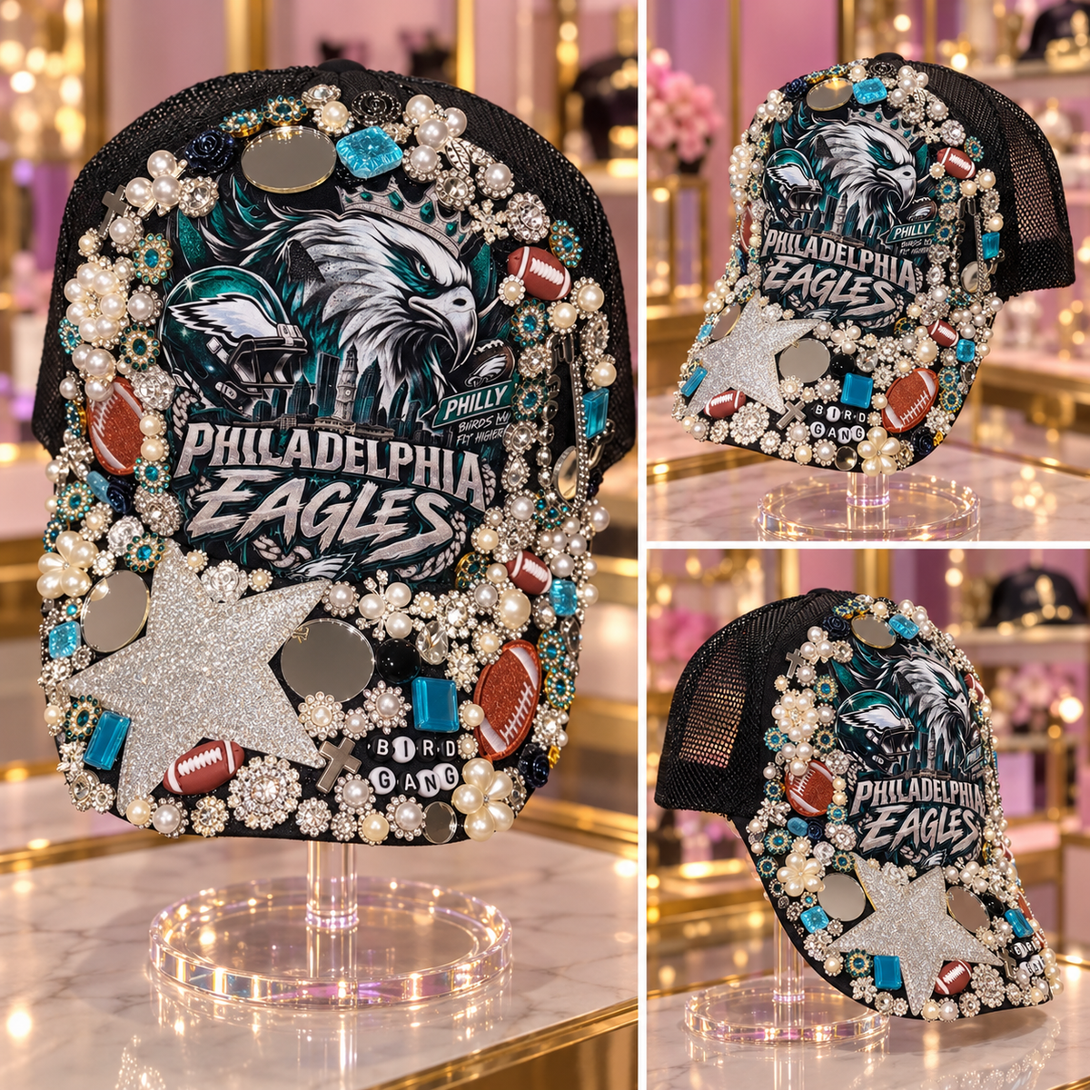 Bird Gang Glam — Philadelphia Eagles Statement Trucker Hat