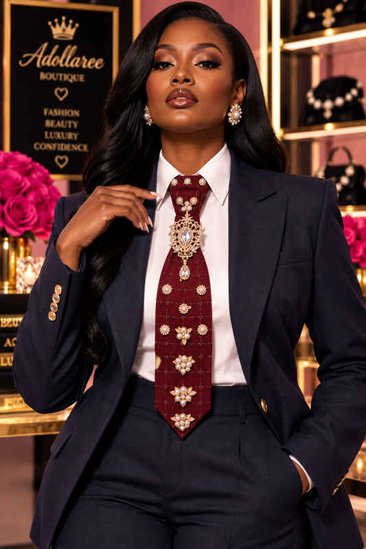 Burgundy Heirloom Luxe Statement Tie