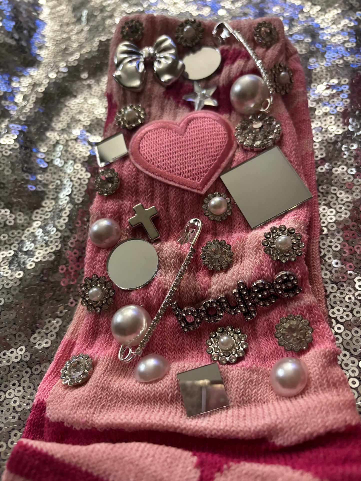 💞 Pink Faith & Boujee Junk Socks