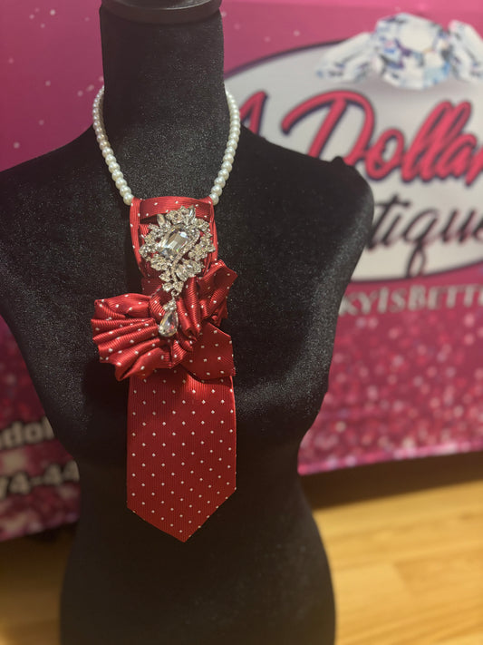 Ruby Duchess Luxe Tie Necklace