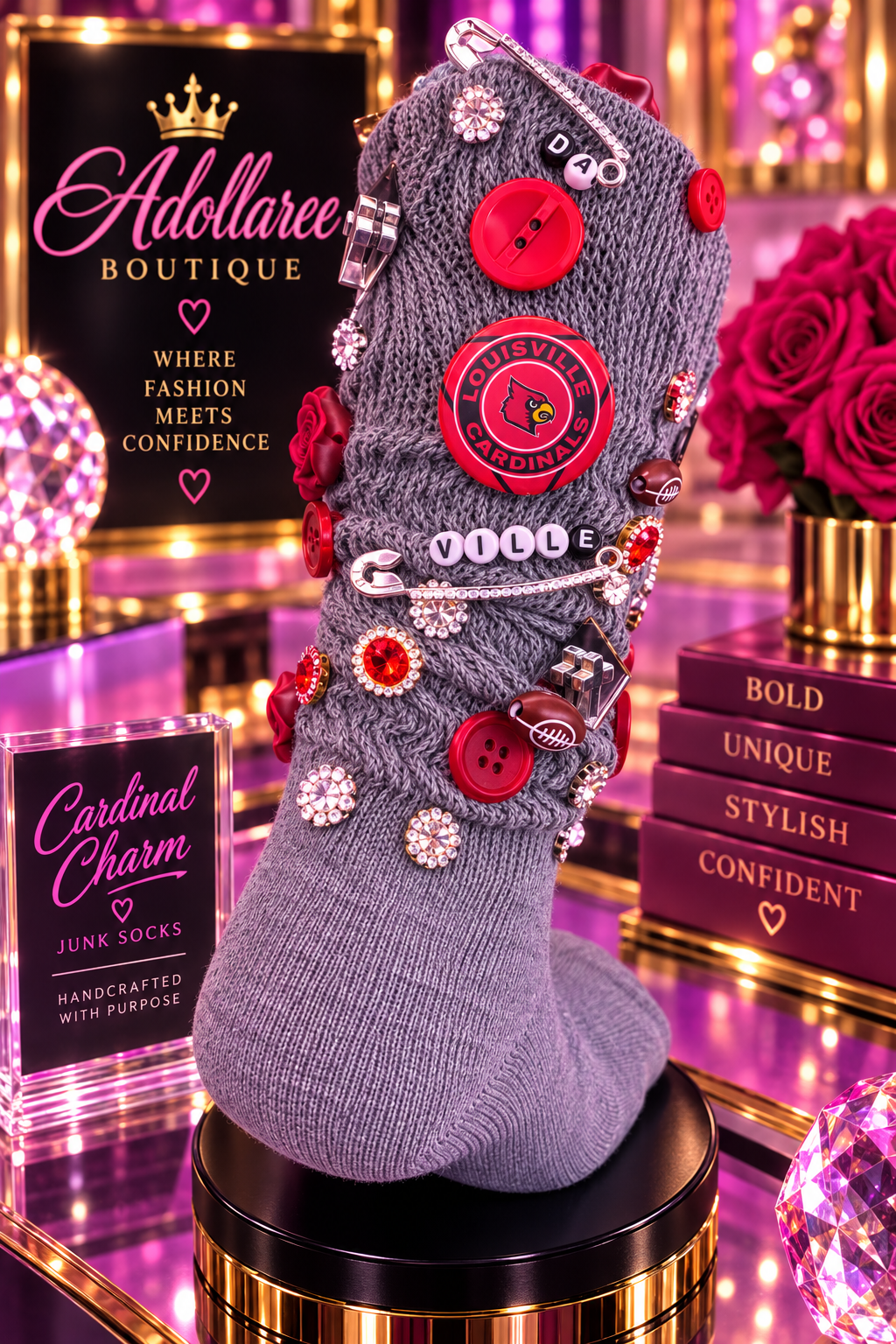Cardinal Charm Junk Socks
