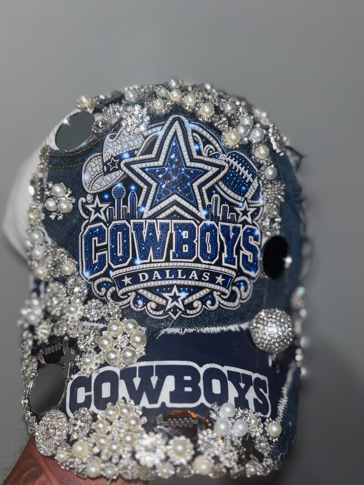 Dallas Starstruck Luxe Denim Trucker Hat