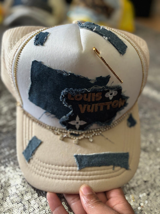 ✨ “Raw Luxe Trucker – Beige Edition” ✨