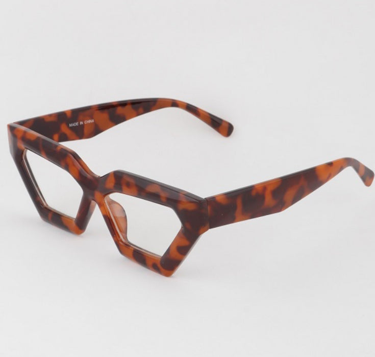 Sharp Geometric Cateye Optical Glasses