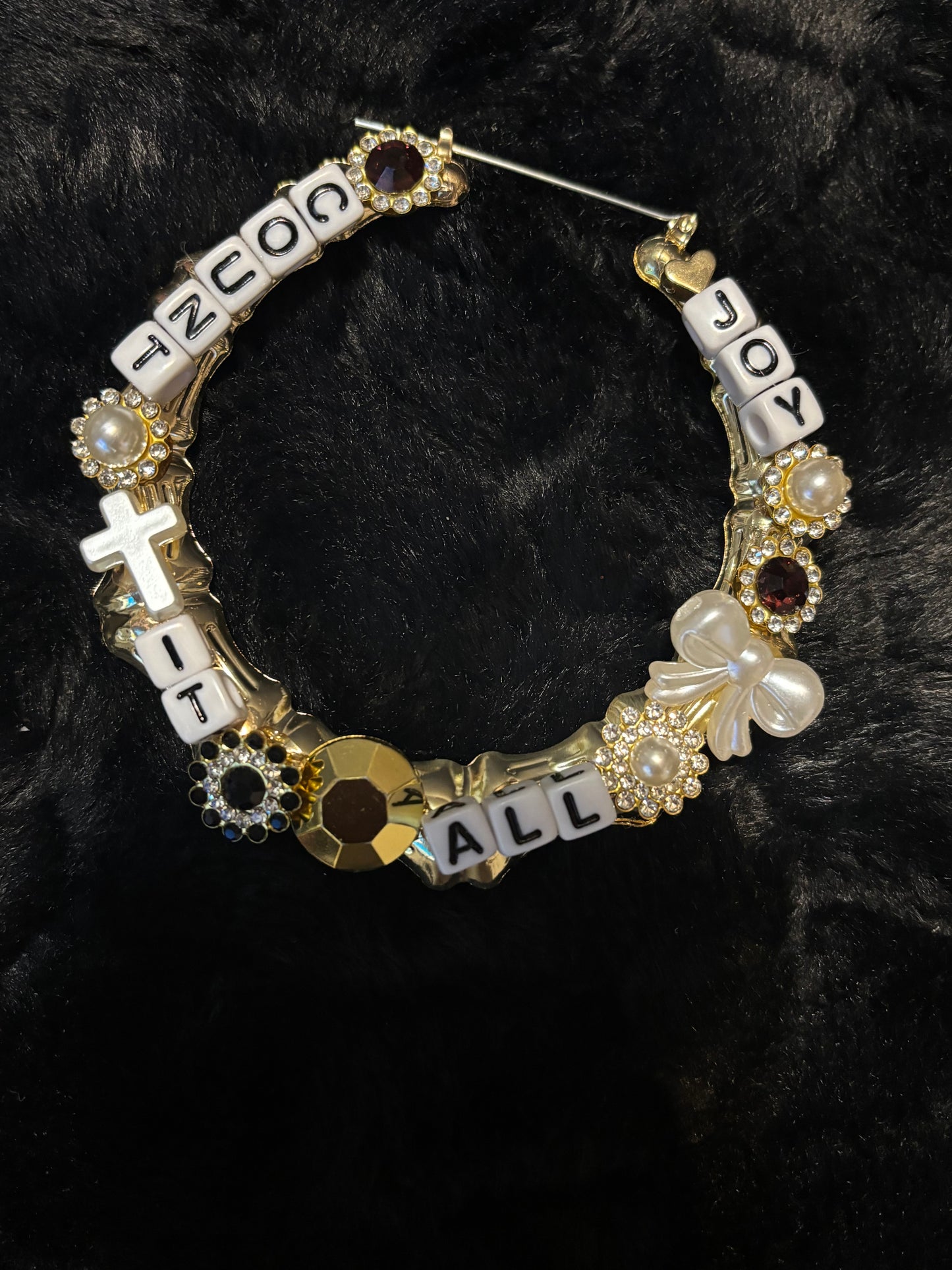 Anointed Luxe™ “Count It All Joy” Halo Hoop Statements