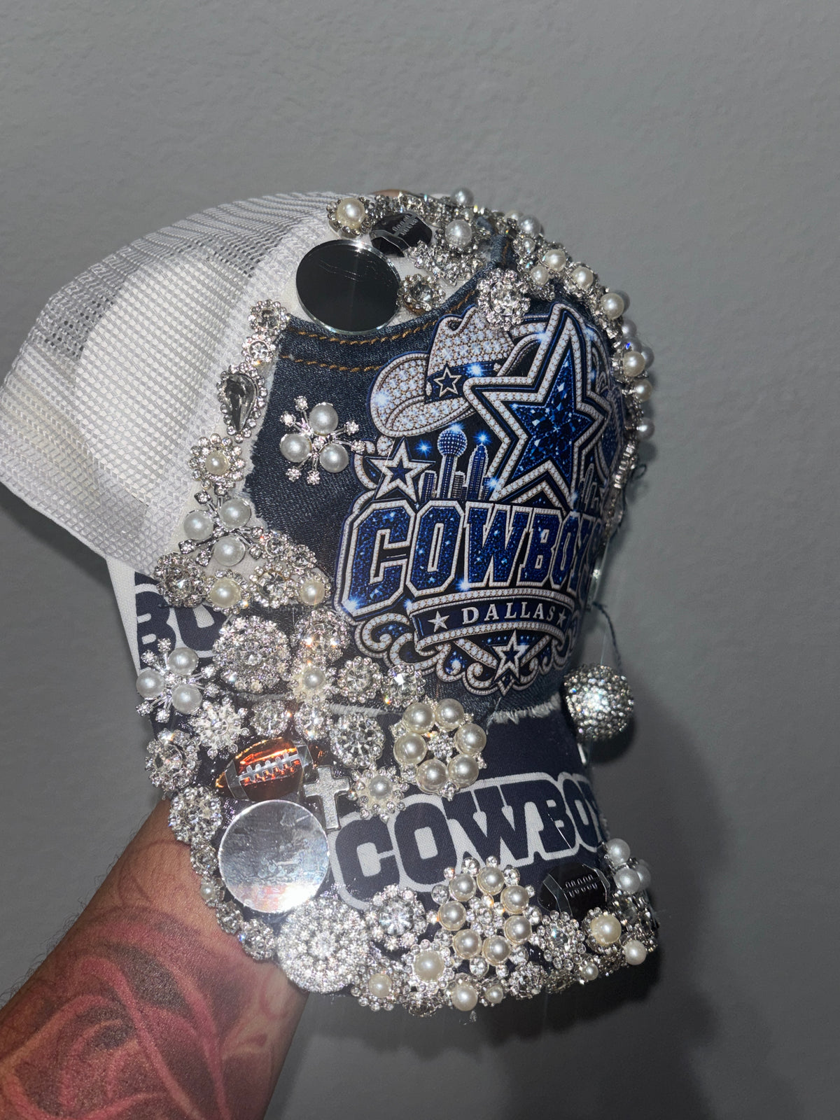 Dallas Starstruck Luxe Denim Trucker Hat