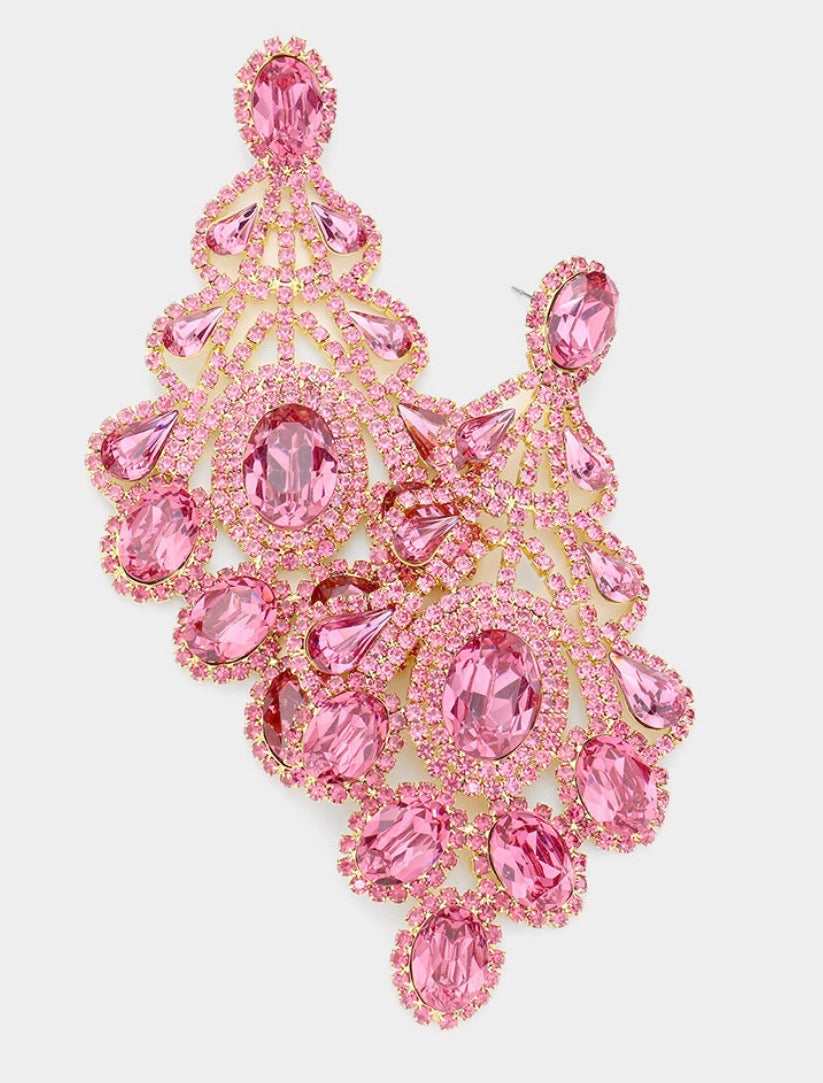 Blushing Queen Statement Earrings