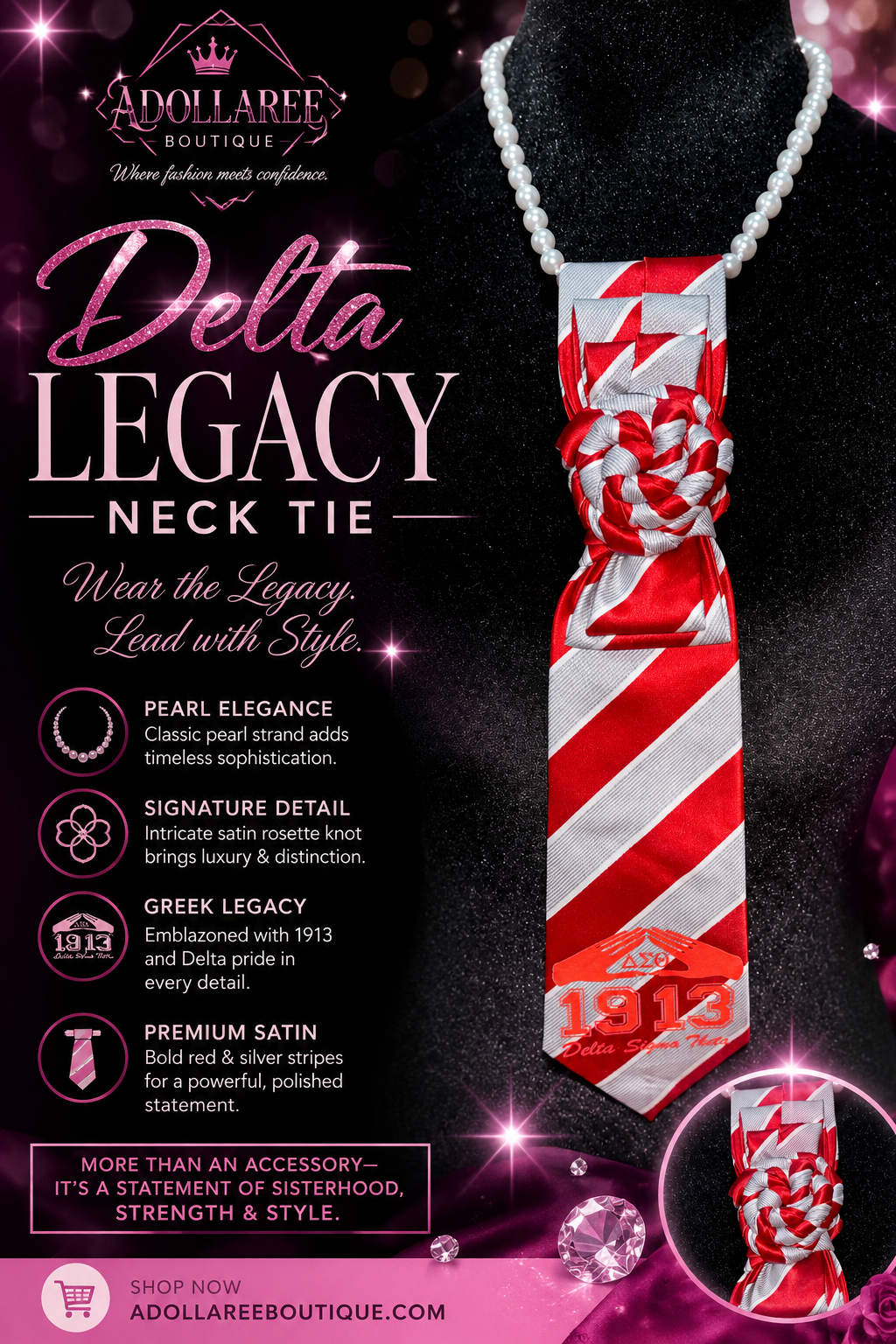 Crimson Legacy Statement Tie