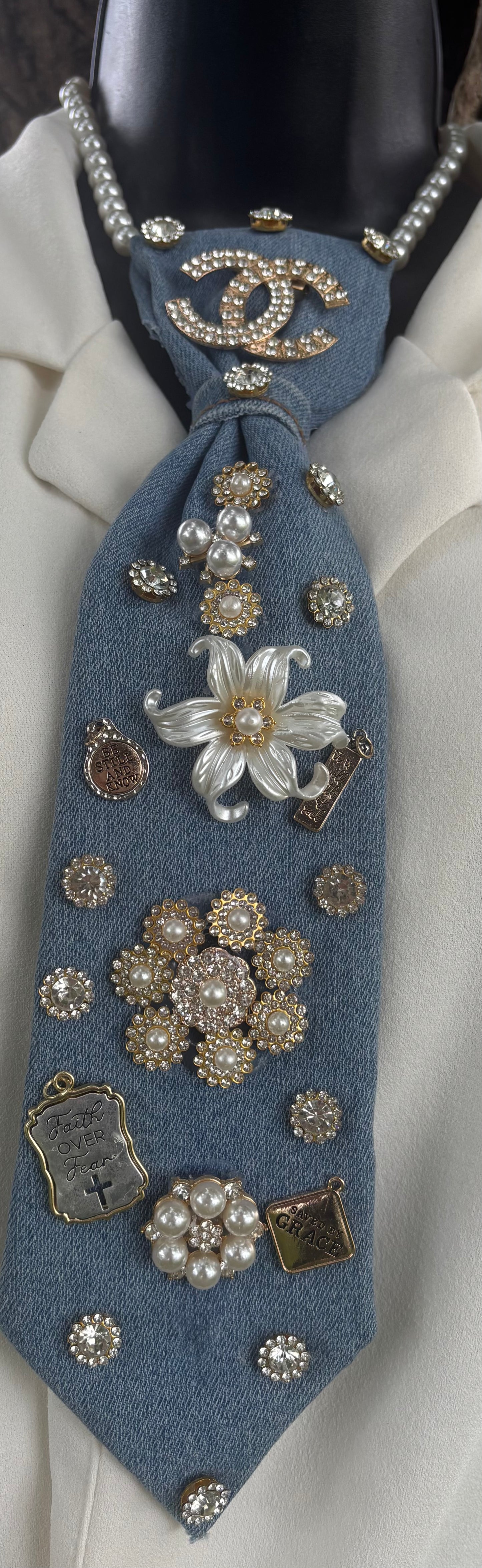 Faith & Grace Denim Statement Tie