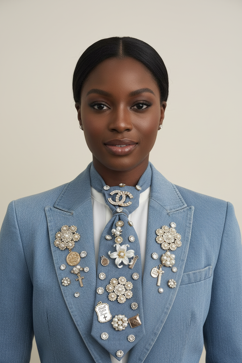 Faith & Grace Denim Statement Tie