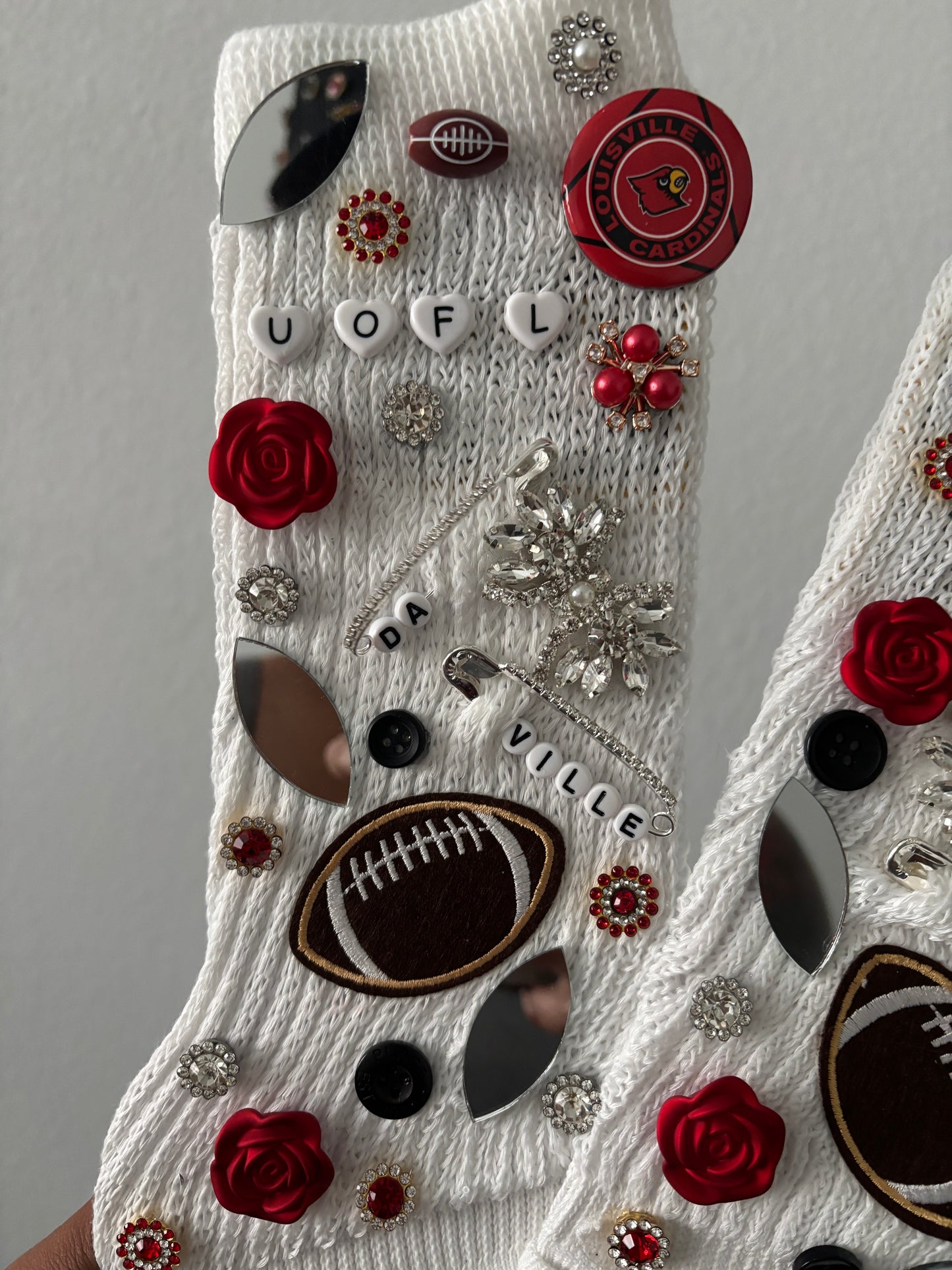 Cards & Couture — UofL Glam Junk Socks