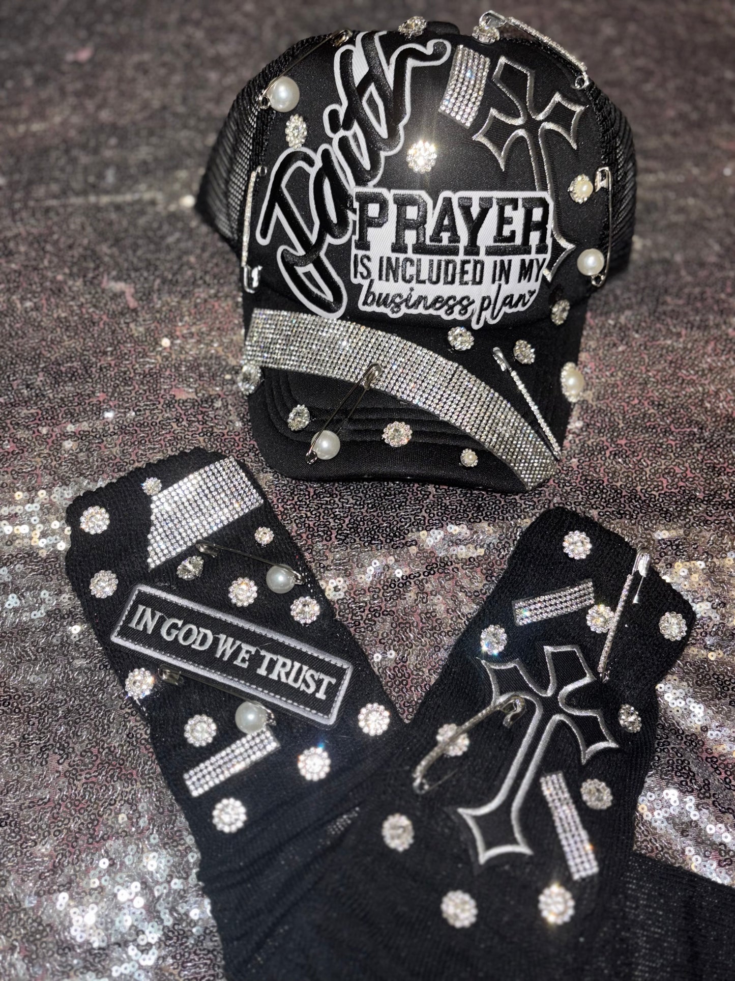 Prayer in My Business Plan Bling Set