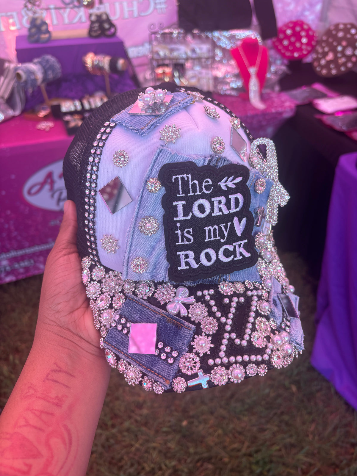 Faith Is My Rock – Handcrafted Luxe Trucker Hat