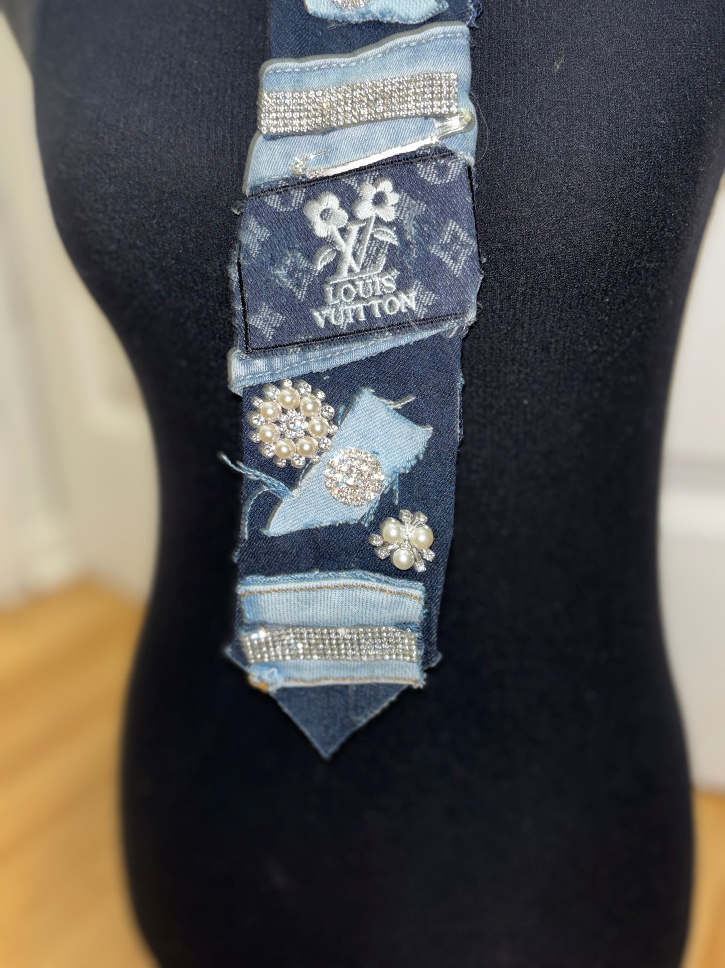 💎 Midnight Luxe Denim Necktie