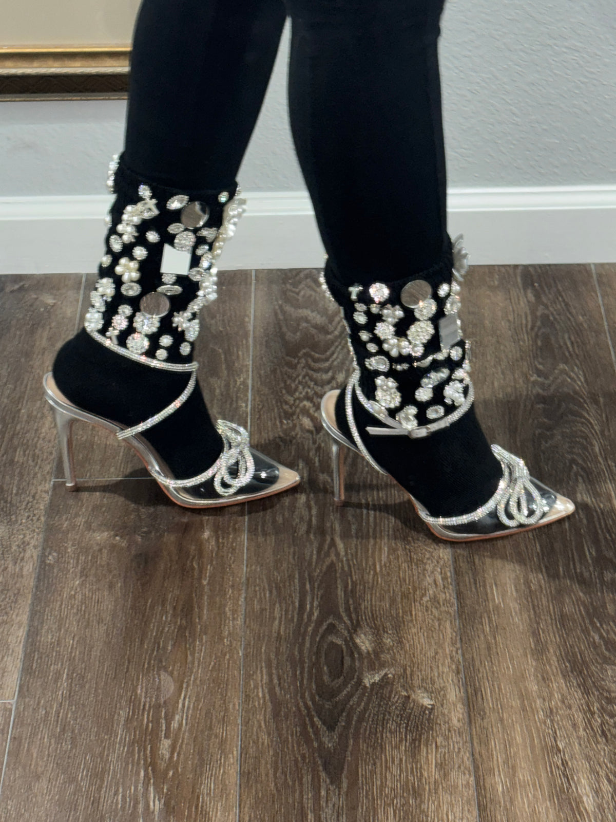 Pearls & Petals Glam Junk Socks