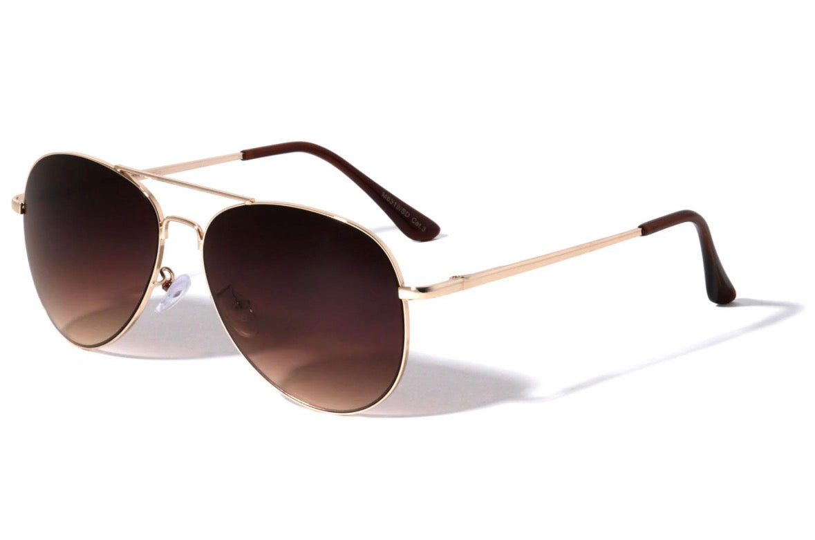 Mocha Luxe Aviator Sunglasses