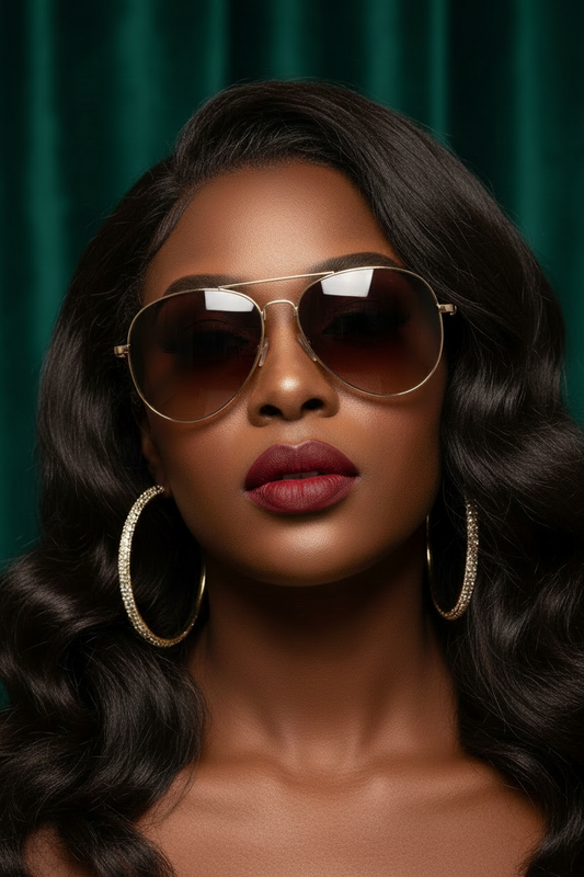 Mocha Luxe Aviator Sunglasses