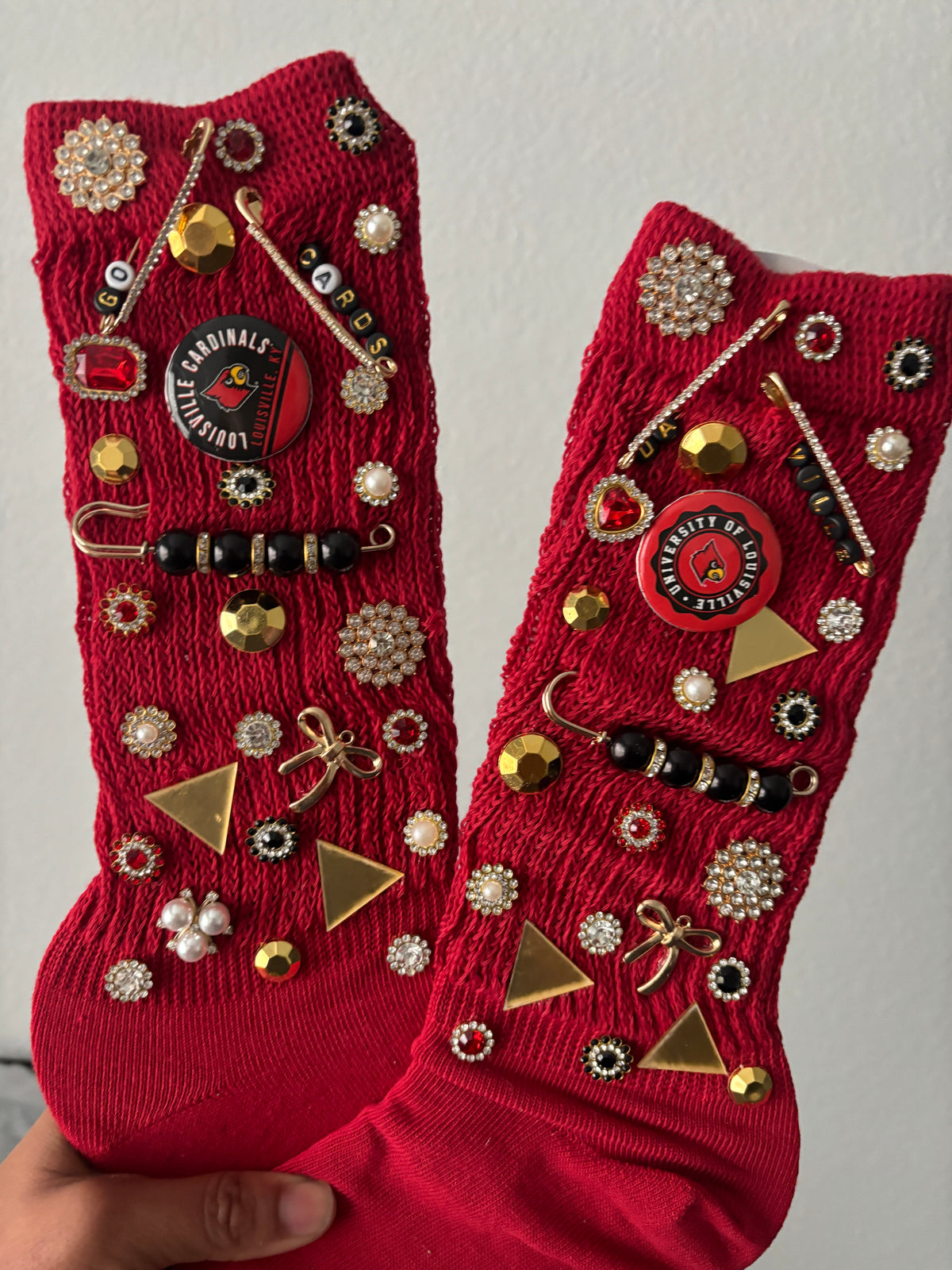Cardinal Luxe Glam Junk Socks