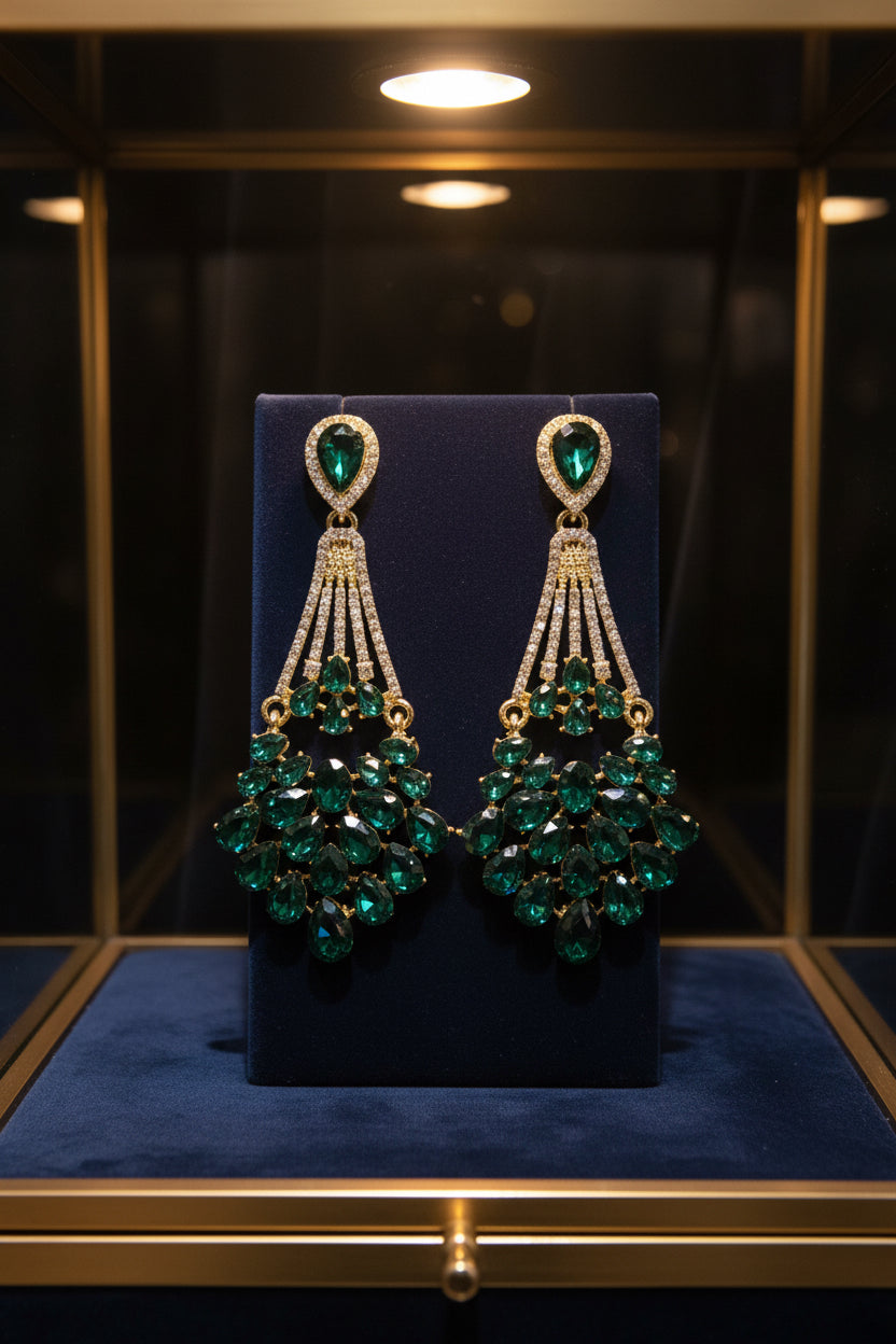 Emerald Royale Chandelier Earrings