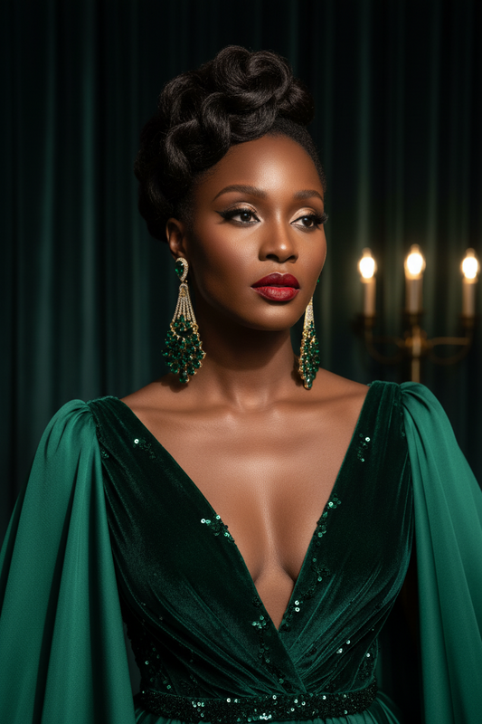 Emerald Royale Chandelier Earrings