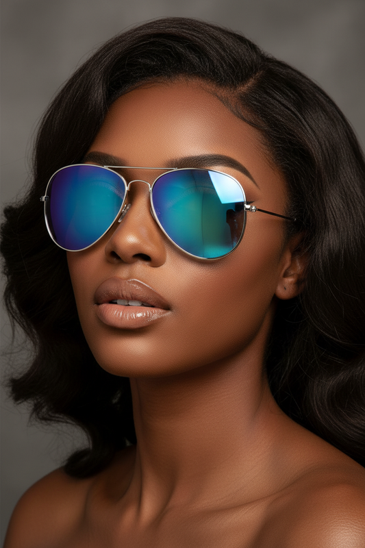 Amethyst Aura Aviator Sunglasses