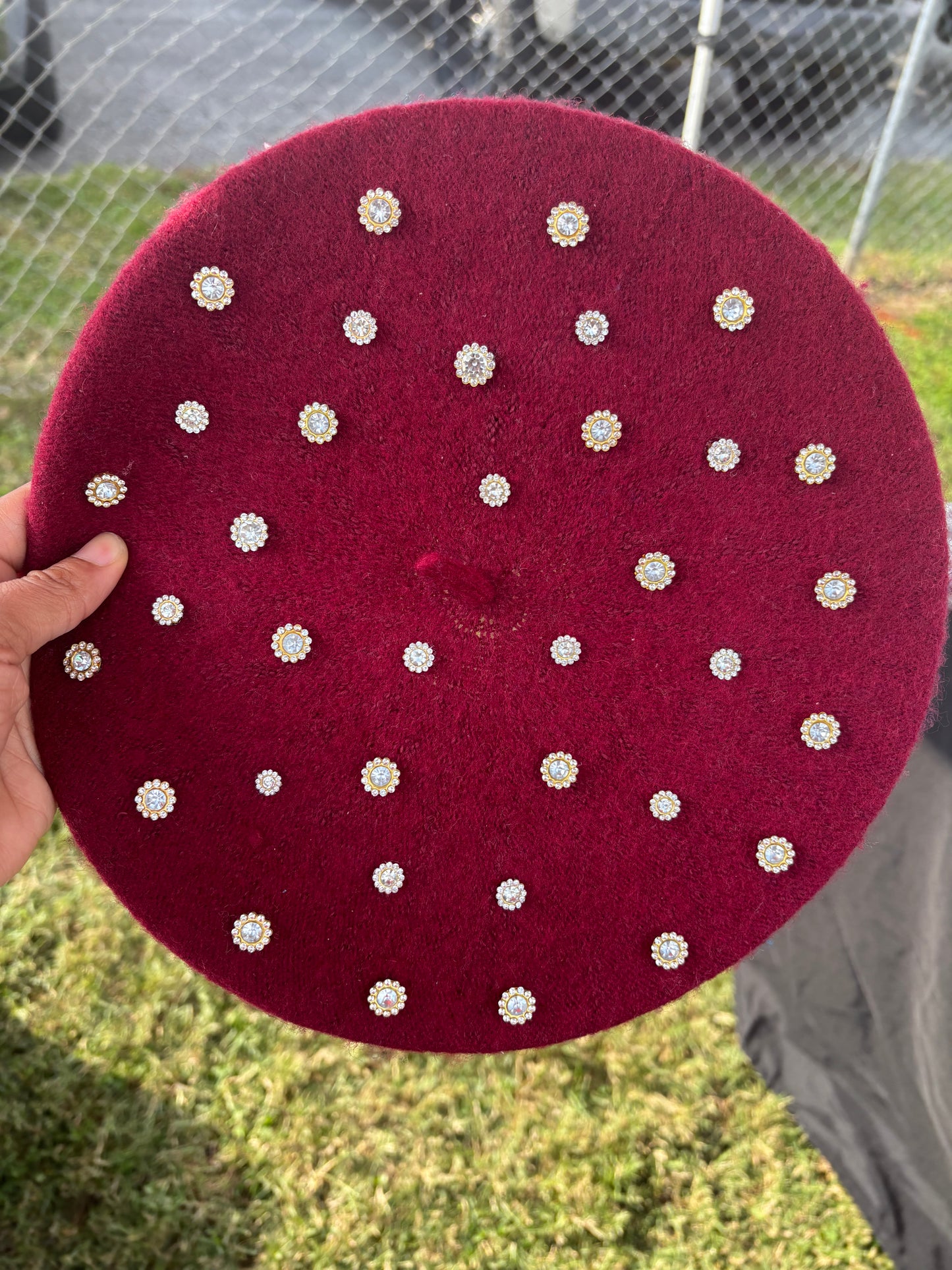 Bordeaux Bloom Beret