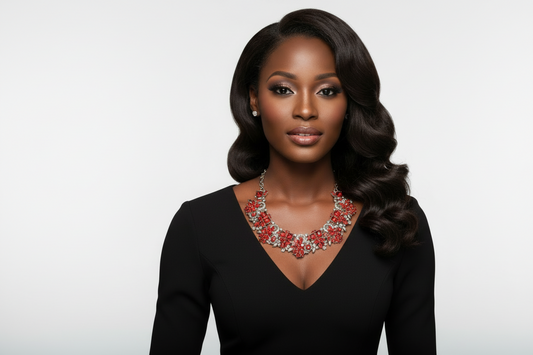 RUBY FIRE STATEMENT NECKLACE