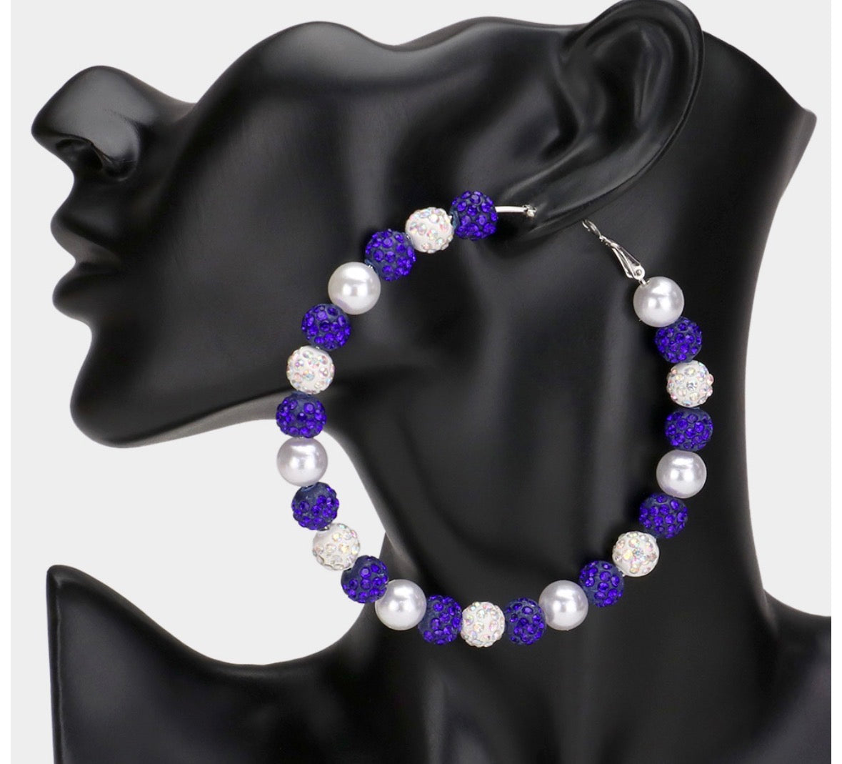 Royal Blue Majesty Luxe Hoop Earrings