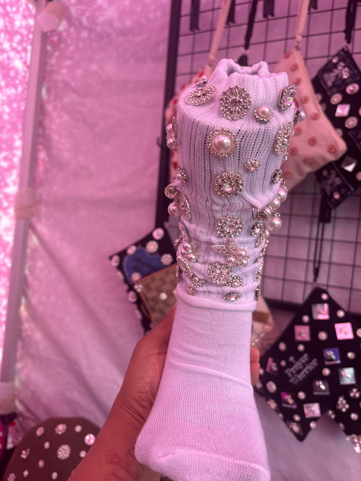 Ice Queen Diamond & Pearl Junk Socks