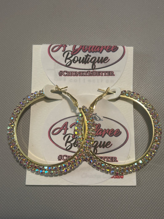 Iridescent Radiance Luxe Hoops