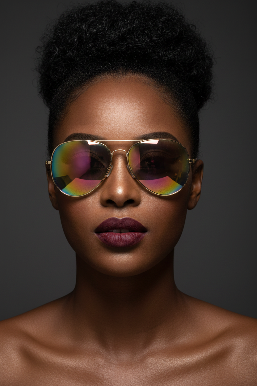 Celestial Glow Aviator Sunglasses