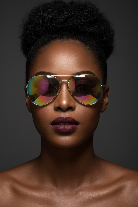 Celestial Glow Aviator Sunglasses