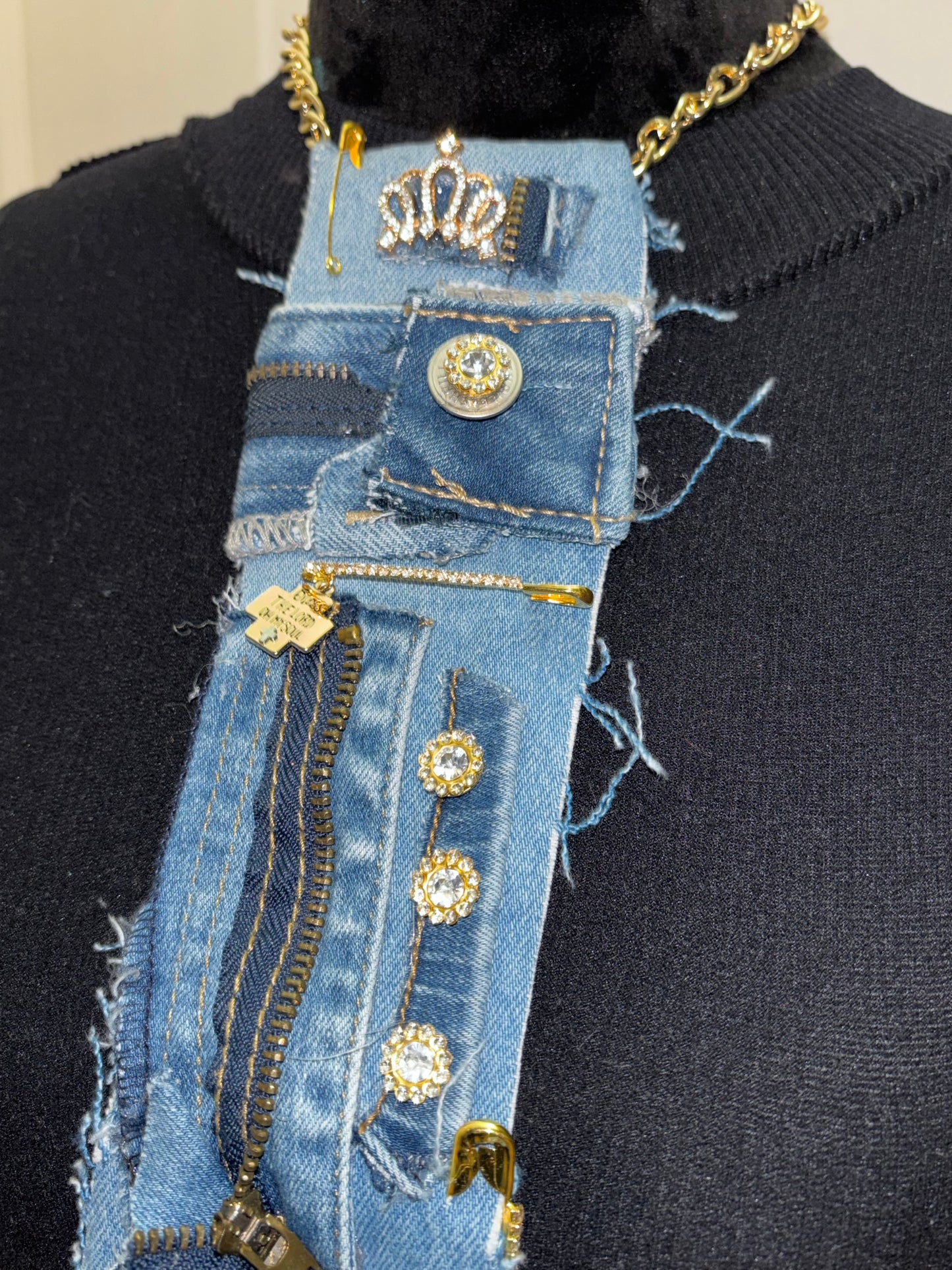 👑 Royal Faith Denim Necktie