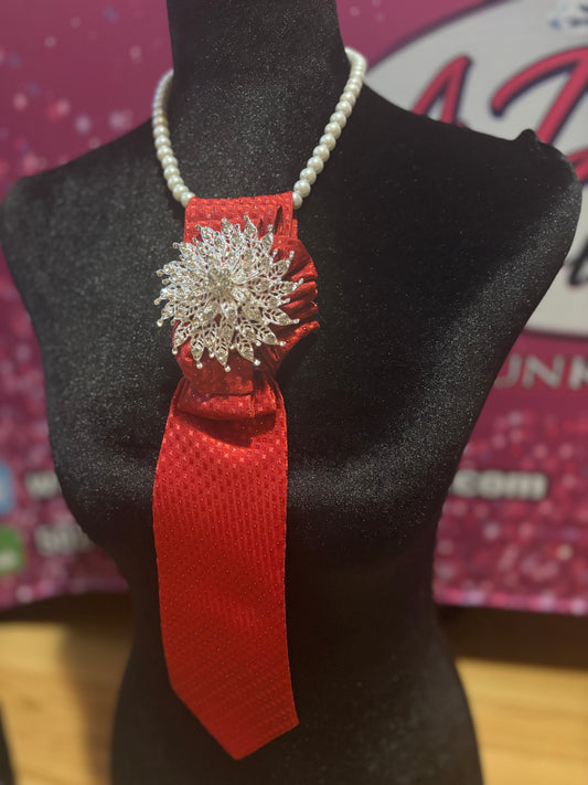 Scarlet Empress Tie Necklace