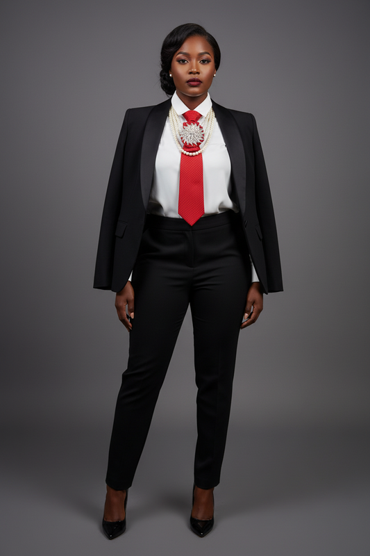 Scarlet Empress Tie Necklace