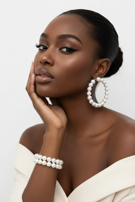 Pearl Essence Luxe Hoop Earrings