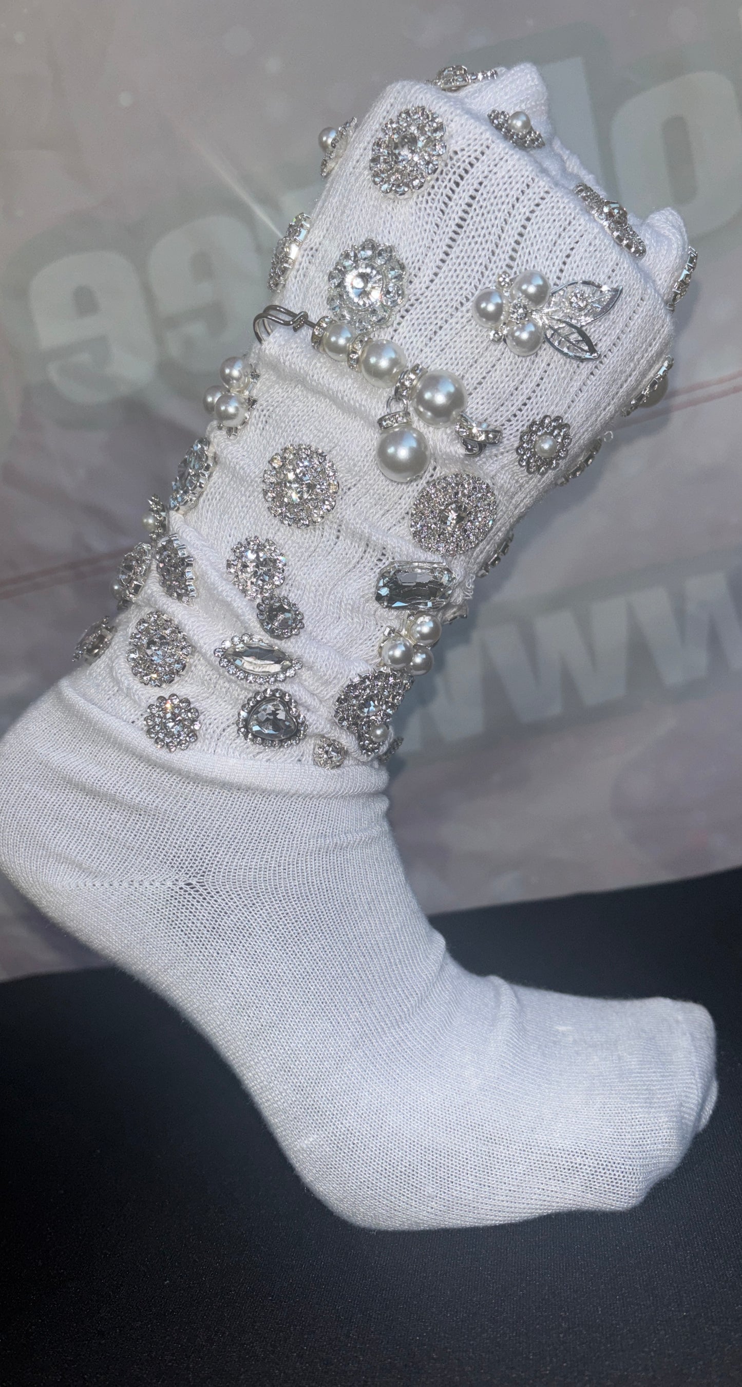 Ice Queen Diamond & Pearl Junk Socks
