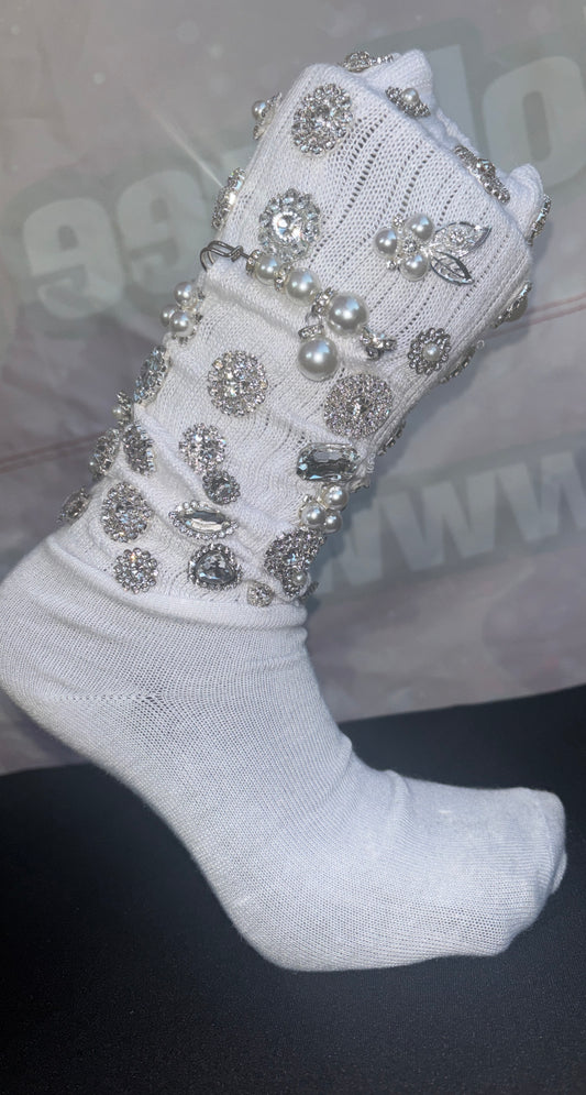 Ice Queen Diamond & Pearl Junk Socks