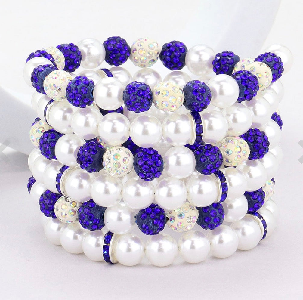 Royal Blue Majesty Stacked Luxe Bracelet Set”